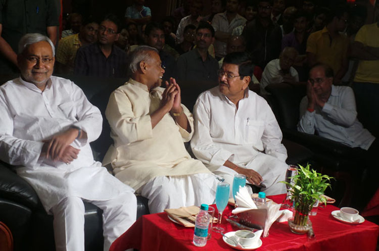 Former (Jitan Ram Manjhi) & Present (Nitish Kumar) Chief Minister of Bihar at Hotel The Panache Patna